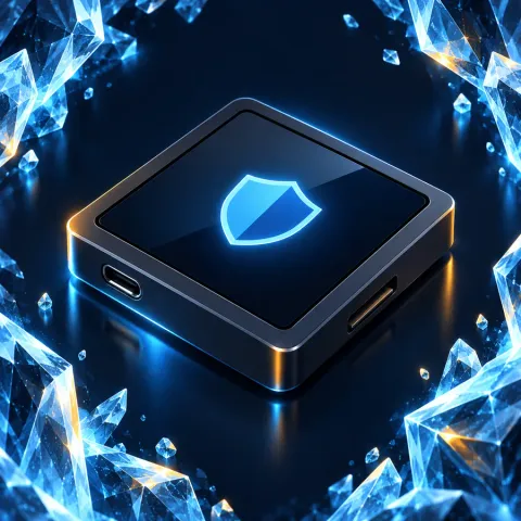 Иллюстрация: компактное устройство с цветным сенсорным экраном и слотом microSD
